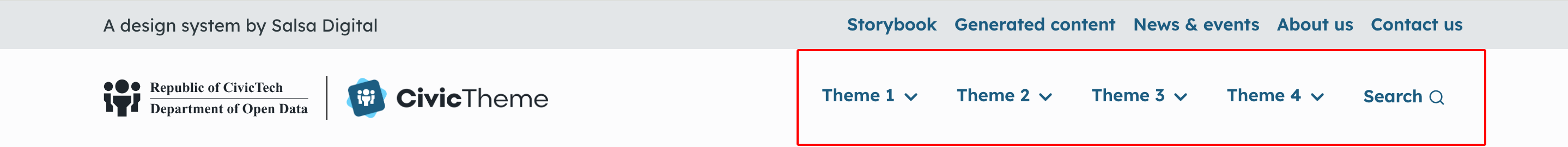 Primary Menu Configuration.